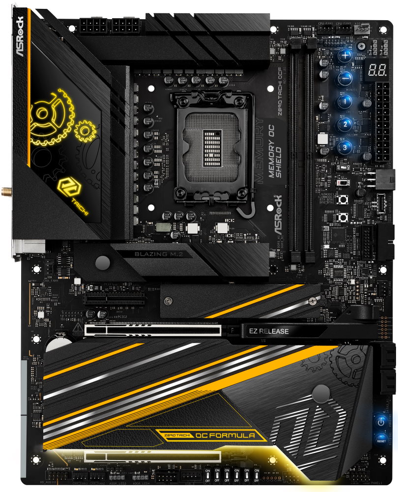ASRock Z890 Taichi OC Formula / Intel Z890 / LGA1851 / 4x DDR5 / 6x M.2 / 2x Thunderbolt 4 / USB-C / WiFi / ATX